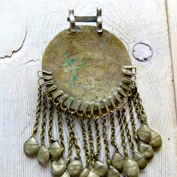 Vintage Boho Afghan pendant! Beautiful quality Turkmen silver or Alpaca silver - Picture 8 of 8